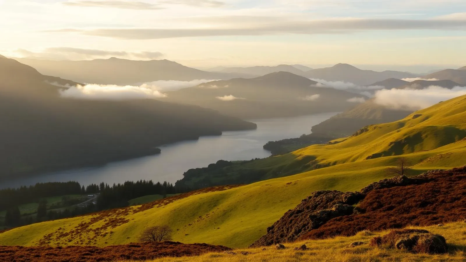 Scottish Highlands at golden hour